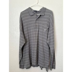 Polo Golf Ralph Lauren Long Sleeve‎ Striped Henley Rugby Preppy Country Club